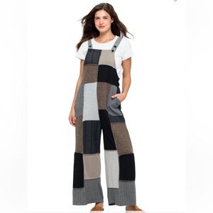 Yak & Yeti 25703 Colorblock Boho Ribbed Patchwork Overall. Various Sizes.